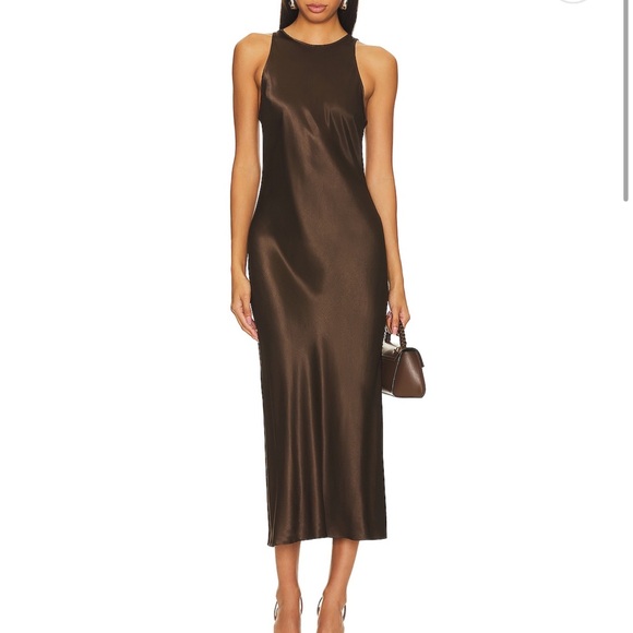Rails Dresses & Skirts - Moss Slip Midi Dress - Sleek Satin Women's Dress